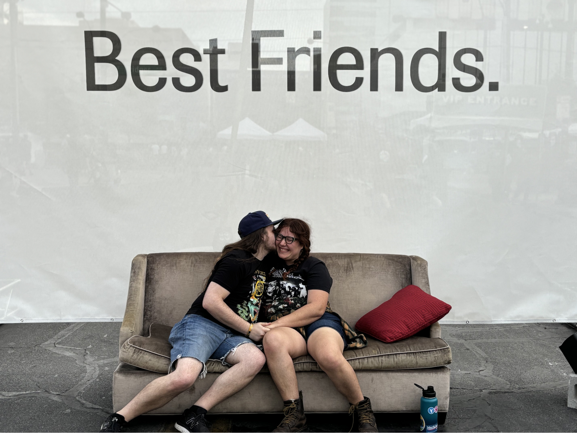 We celebrated our 1-year anniversary in the most madcap way possible. From Best Friends Forever Festival in Vegas, to MagicCon DC winning 2 Giant Magic Cards, to meeting my Family in Jersey, to Philly for my childhood, to alpacas, dressing up as janitors, Cheesesteaks, more magic cards, explaining polyamory, real NY pizza, unhinged bands, and airport security with an unreasonably large box, we had a week teeming with action together.